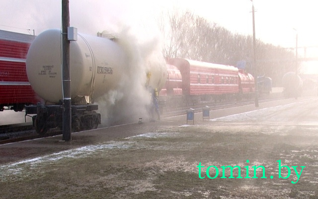 Учебная «катастрофа» в Барановичах: на железной дороге ликвидировали последствия условной аварии - фото