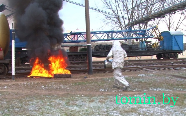 Учебная «катастрофа» в Барановичах: на железной дороге ликвидировали последствия условной аварии - фото
