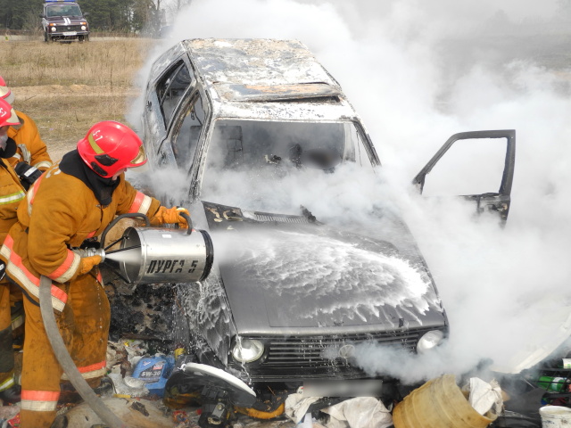 В Гомеле сгорел автомобиль, в котором находился водитель - фото
