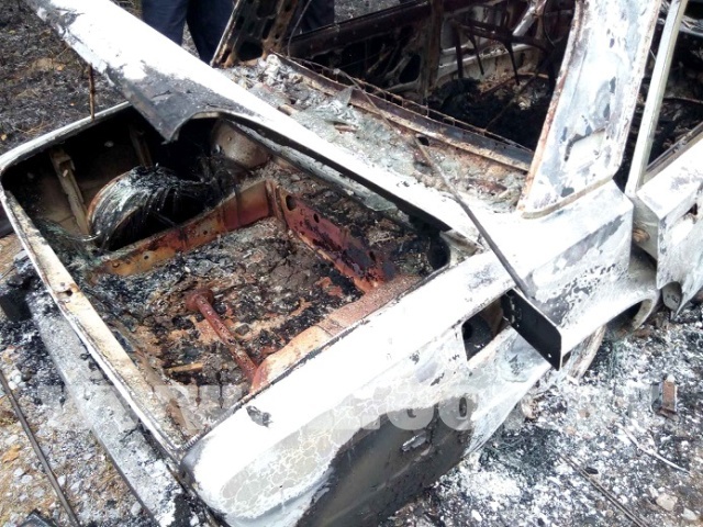 В Жлобине в сгоревшем автомобиле обнаружены останки трех человек – фото