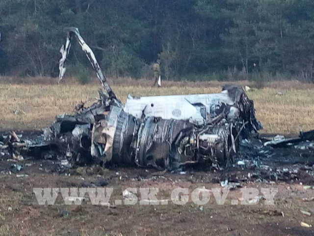 По факту крушения МиГ -29 в Брестской области возбуждено уголовное дело - фото