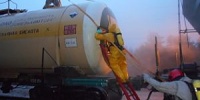 На железнодорожной станции Осиповичи ликвидирована утечка соляной кислоты из 50-тонной цистерны - фото