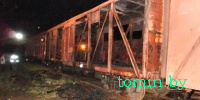 В Бресте на территории БЖД горел товарный вагон – фото