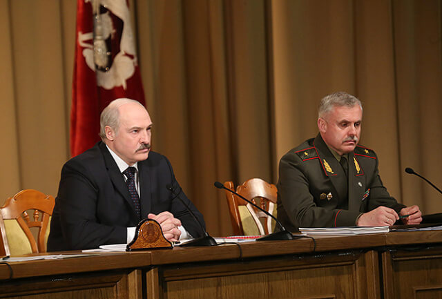 Коллегия МВД Беларуси. Александр Лукашенко и Станислав Зась - фото