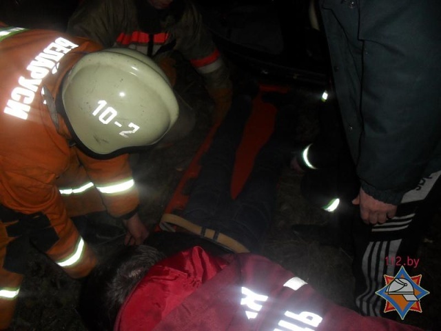 В Каменецком районе «Ауди-А4» врезался в дерево и опрокинулся на крышу - фото