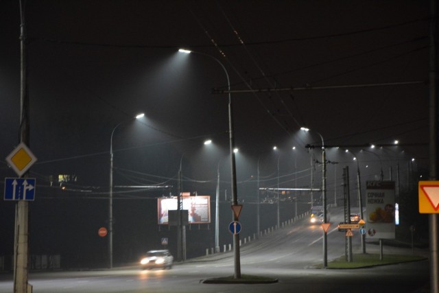 Замена освещения на Московской в Бресте - фото