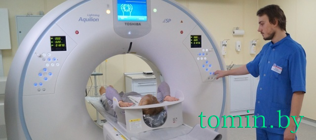 Японский компьютерный томограф Aquilion Lightning в Брестской областной больнице. Фото Тамары ТИБОРОВСКОЙ