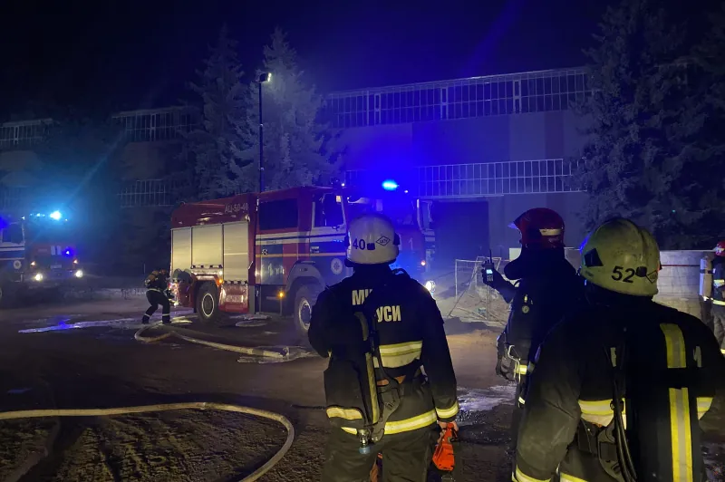 В Минске горел цех завода «Мотовело»