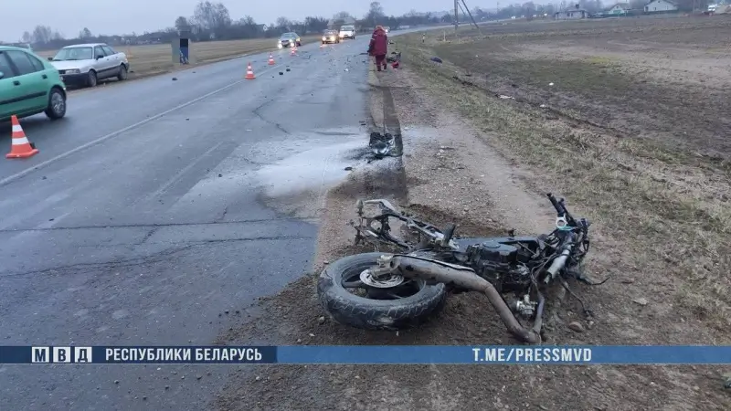 Смертельный обгон: в Слуцком районе погибли мотоциклист и его пассажирка