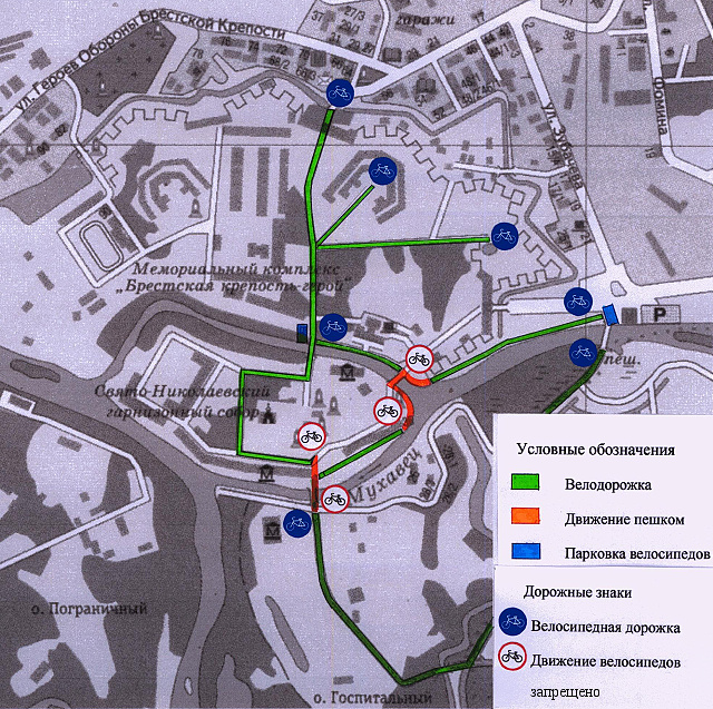  В Бресте сегодня будет установлено 11 велопарковок, одна из них в Брестской крепости (фото, схема)