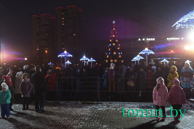 В Московском районе Бреста открыта новогодняя елка. Фото Тамары ТИБОРОВСКОЙ