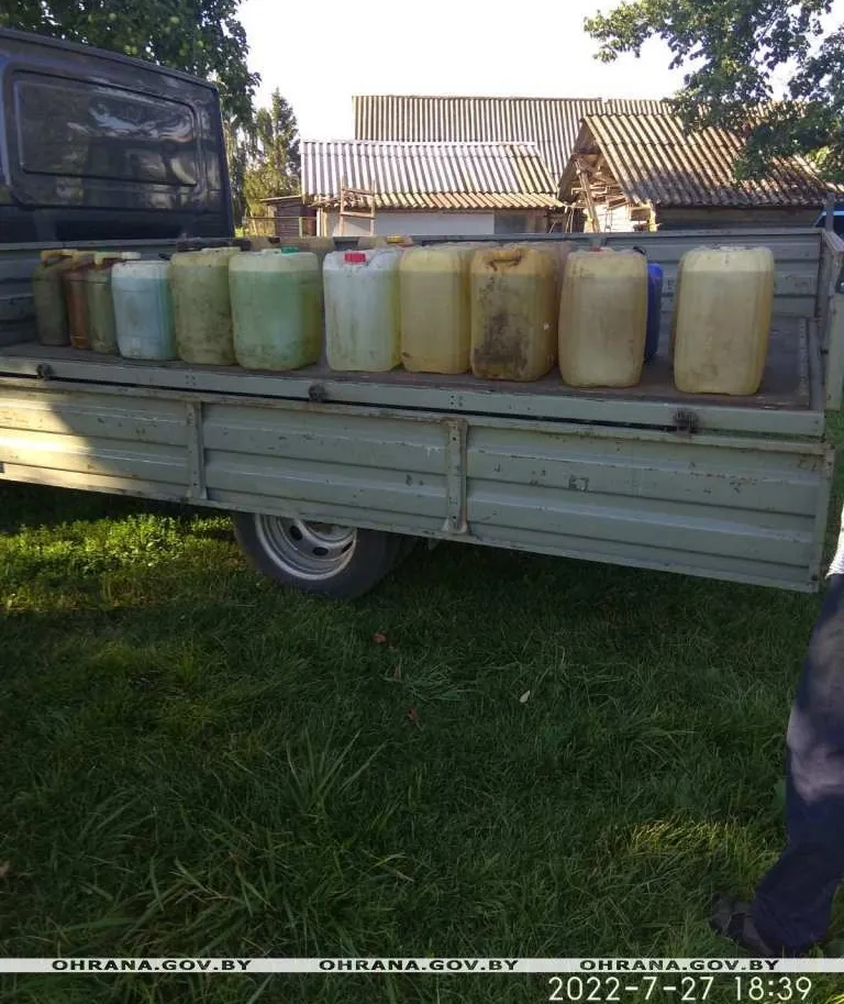 У жителя Столинского района обнаружили 320 литров окрашенного дизтоплива, гидравлическую жидкость и трансмиссионное масло