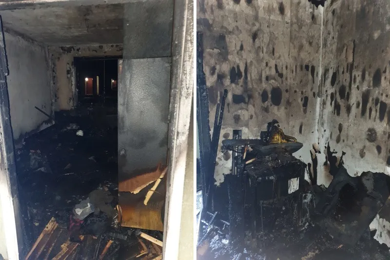 Пожар в Жабинке: спасена женщина, эвакуированы восемь ее соседей