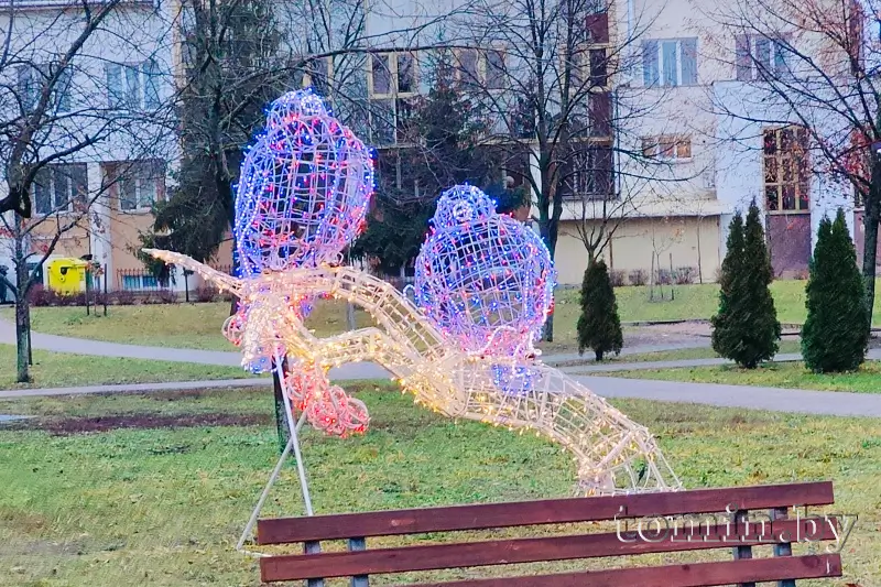 Предновогодний парк Мира в Бресте