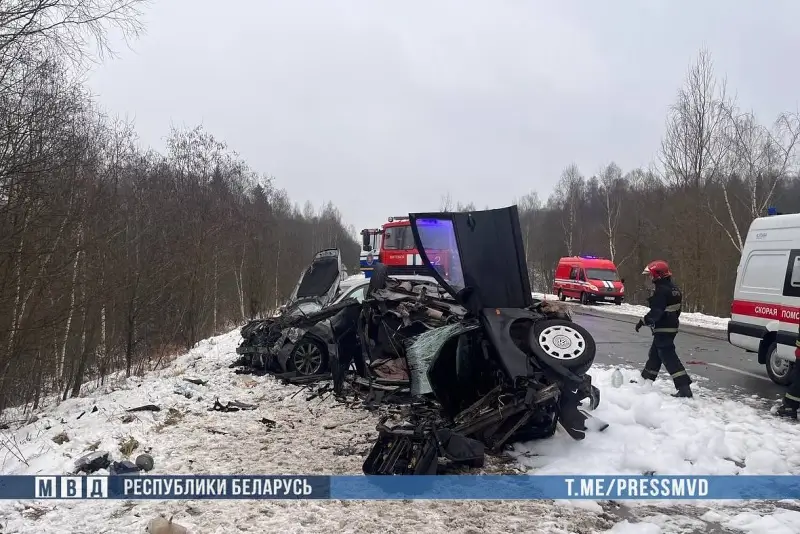 На Витебщине легковушку вынесло на встречку: один человек погиб, шестеро пострадали