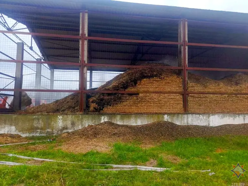 В Брестском районе загорелась солома: спасли 170 тонн В Брестском районе загорелась солома: спасли 170 тонн