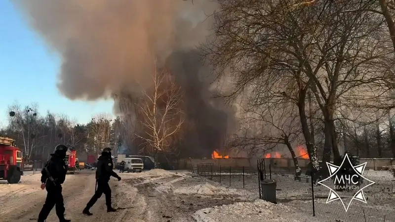 Пожар на складе пиротехники в Бресте