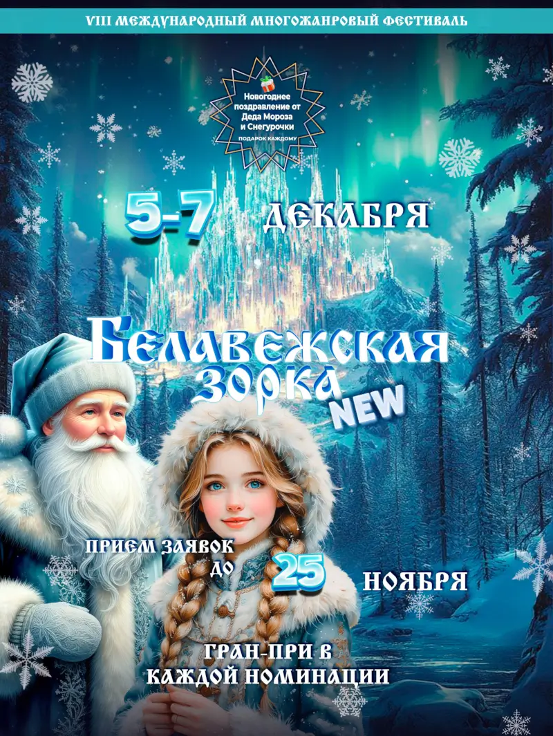 Международный многожанровый фестиваль «Белавежская зорка»: 5-7 декабря в Бресте